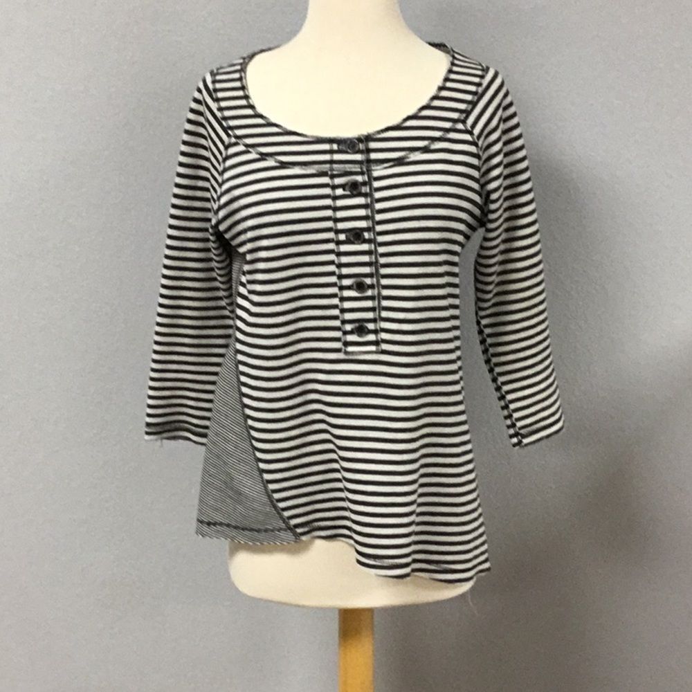 People Like Frank Anthropologie Long Sleeve‎ Striped Shirt Size Medium